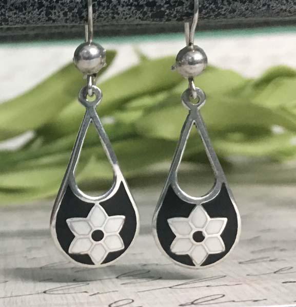 Sterling Silver Flower Earrings (1 of 3)