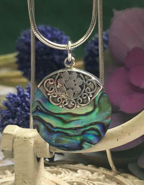 Sterling Silver Abalone Necklace (1 of 5)
