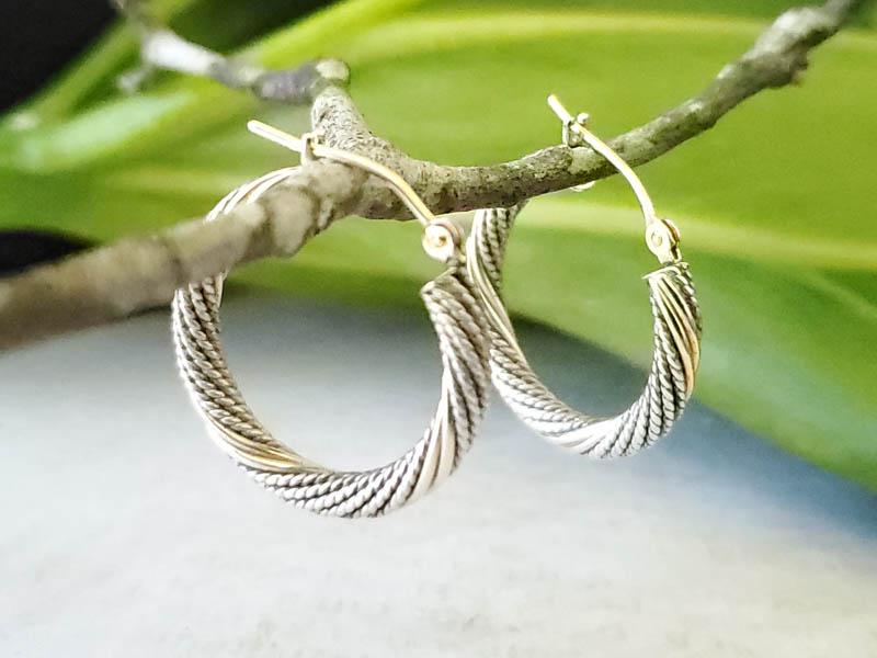Sterling Silver 14k Gold Earrings (1 of 3)