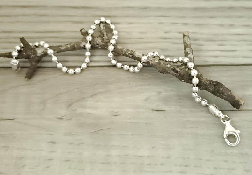 Sterling Silver Beaded Anklet or Bracelet (1 of 5)