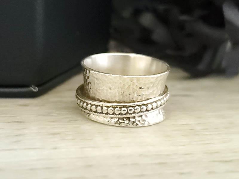 Sterling Silver Wide Band Spinner Ring (1 of 4)