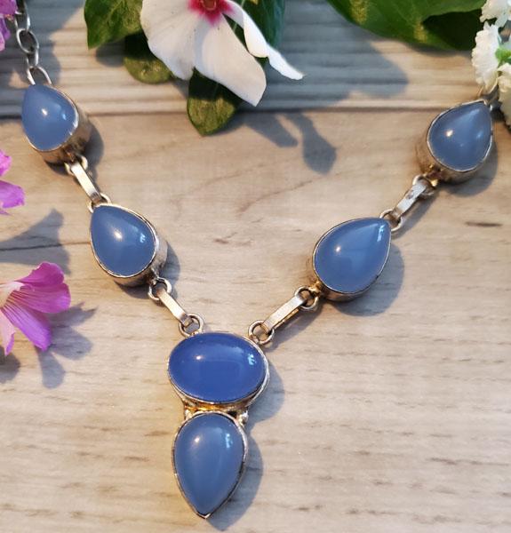 Sterling Silver Chalcedony Necklace (1 of 6)