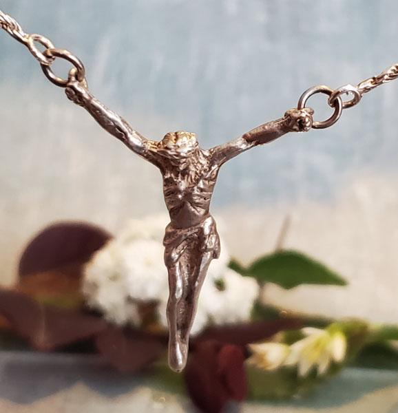 Sterling Silver Crucifix Necklace (1 of 4)