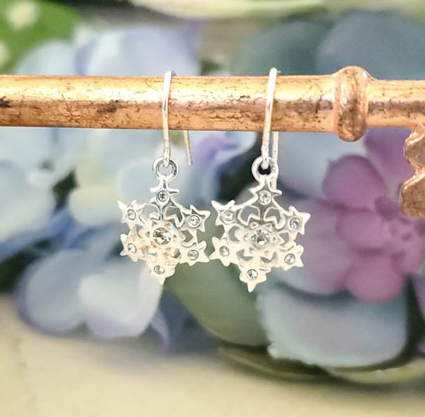 Sterling Silver Snowflake Earrings (1 of 5)