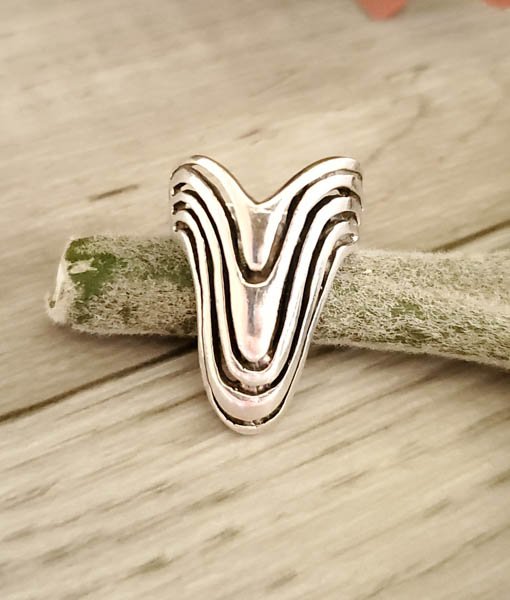 Sterling Silver Abstract Ring Sz6 (1 of 6)