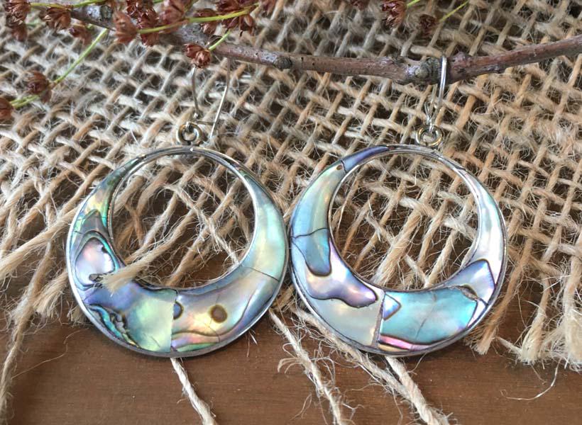 Sterling Silver Abalone Earrings (1 of 3)