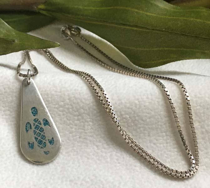 Sterling Silver Turtle Necklace (1 of 4)