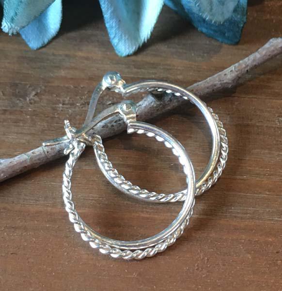 Sterling Silver Double Hoop Earrings (1 of 3)