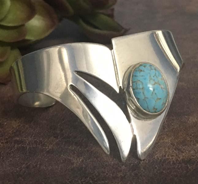 Sterling  Turquoise Cuff Bracelet (1 of 8)