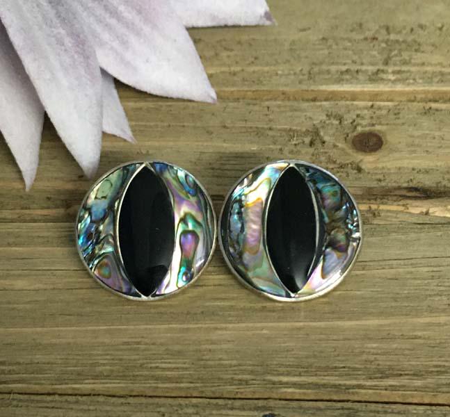 Alpaca Abalone & Enamel Earrings (1 of 3)