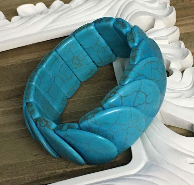 Turquoise Color Stretch Bracelet (1 of 5)