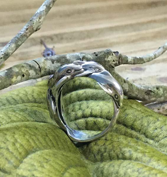 Kabana Sterling Silver Dolphin Ring Sz 7.25 (1 of 6)