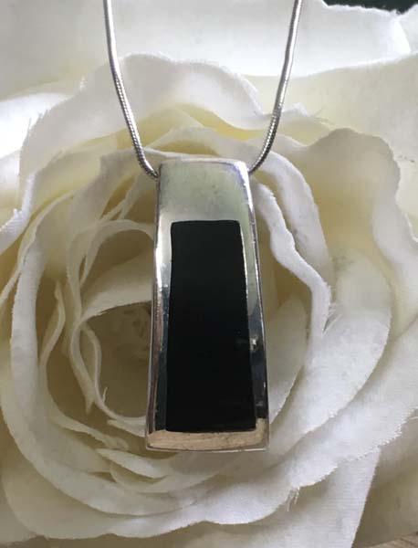 Sterling Silver Onyx Necklace (1 of 5)