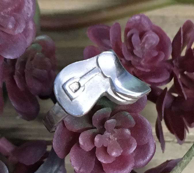 Sterling Silver Saddle Ring Sz 5.5 (1 of 5)