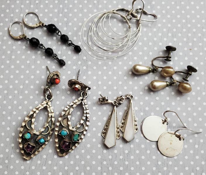 Sterling Silver Scrap Earring Lot (1 of 4)