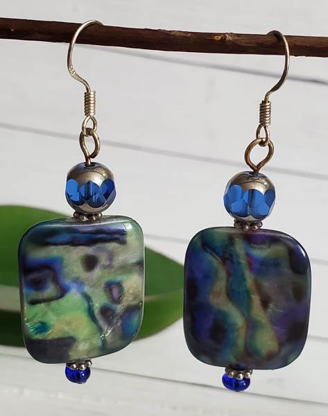 Sterling Silver Earrings: Item Details: Abalone Earrings Length or Drop: 58.5 mm Width: 20 mm Stone Type: Weight in Grams: 9.8 Hallmarks and Stamps: 925 Other: Shipping Time: Usually 2-5 Business Days Shipping Rates: Shipping