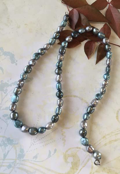 Single Strand Pearl Sterling Clasp Necklace (1 of 6)