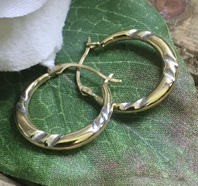 Vermeil Sterling Silver & 14K Gold Filled Hoop Earrings (1 of 3)