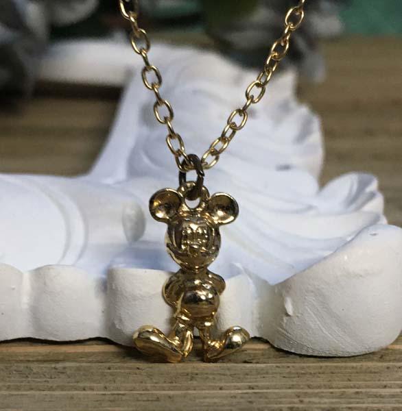 Disney Gold Tone Mickey Mouse Necklace (1 of 7)