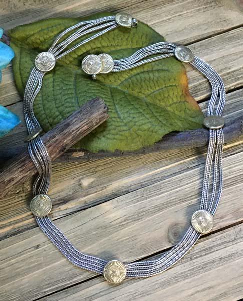 Vintage Sterling Silver Multi Strand Necklace (1 of 8)