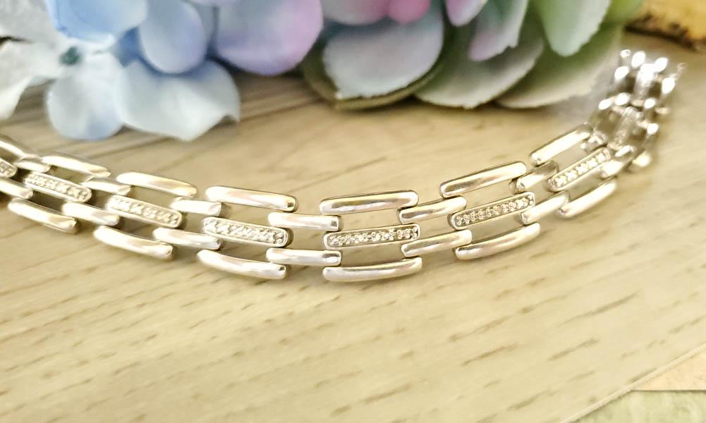 Sterling Silver Diamond Bracelet (1 of 6)