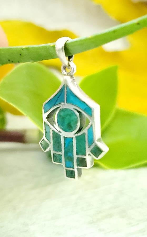 Sterling Silver Turquoise Pendant (1 of 4)