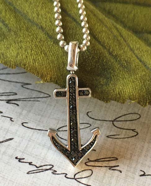 Sterling Silver Double Sided Diamond Necklace (1 of 6)