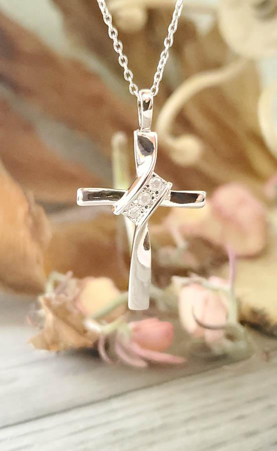 Sterling Silver Cross Necklace (1 of 3)
