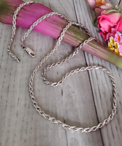 Sterling Silver Rope Chain 16.9g (1 of 7)
