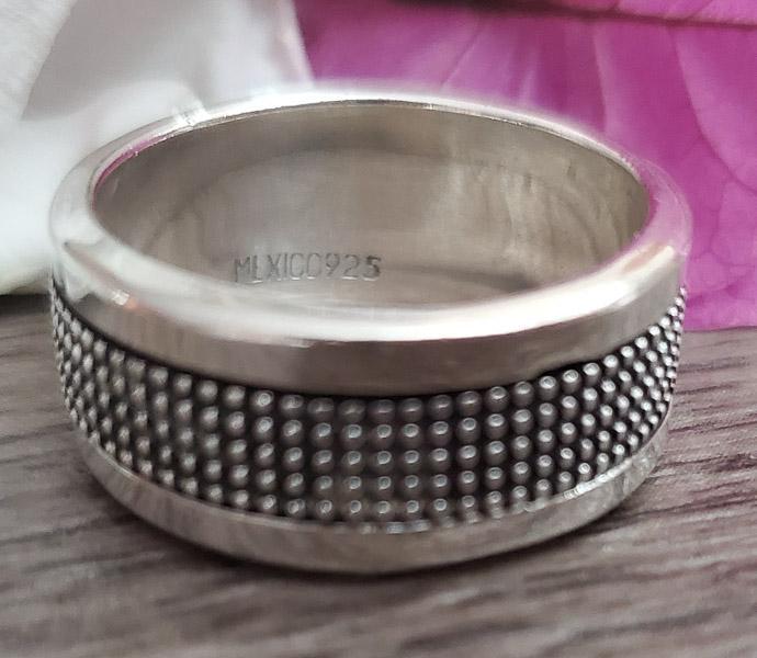 Sterling Silver Spinner Ring Sz 9.75 (1 of 5)