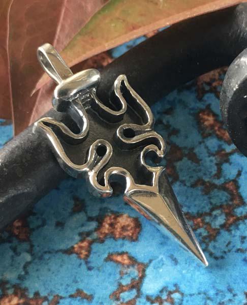 Mignon Faget Sterling Silver Pendant: Item Details: sterling silver sword pendant Measurement: 42mm drop, 16.5mm width Hallmarks & Stamps: Sterling Mignon Faget Weight in grams: 8 grams Shipping Time: Usually 2-5 Business Days Shipping Ra