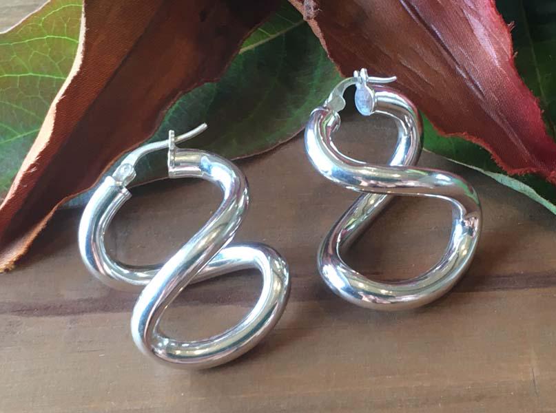Sterling Silver Twisted Hoop Earrings (1 of 4)