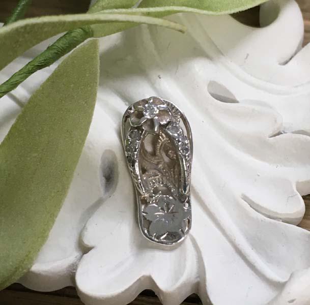 Sterling Silver Flip Flop Sandal Pendant (1 of 3)