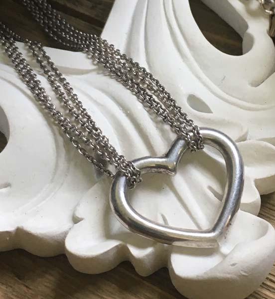 Sterling Silver Multi Strand Heart Necklace (1 of 6)