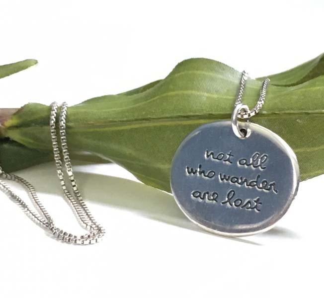 Sterling Silver Quote Necklace (1 of 3)
