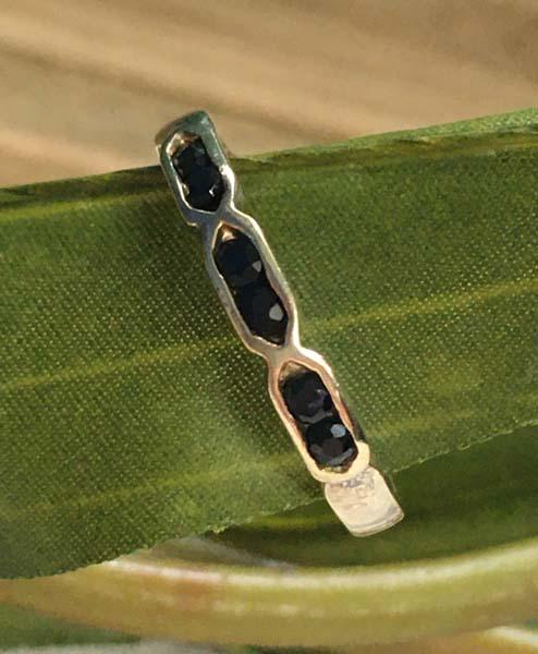 Vermeil Sterling Silver Sapphire Ring Sz 7 (1 of 3)