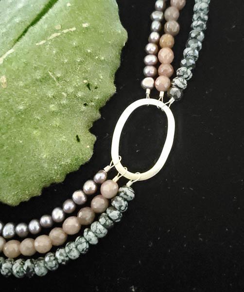 Sterling Silver Beaded Necklace (1 of 4)