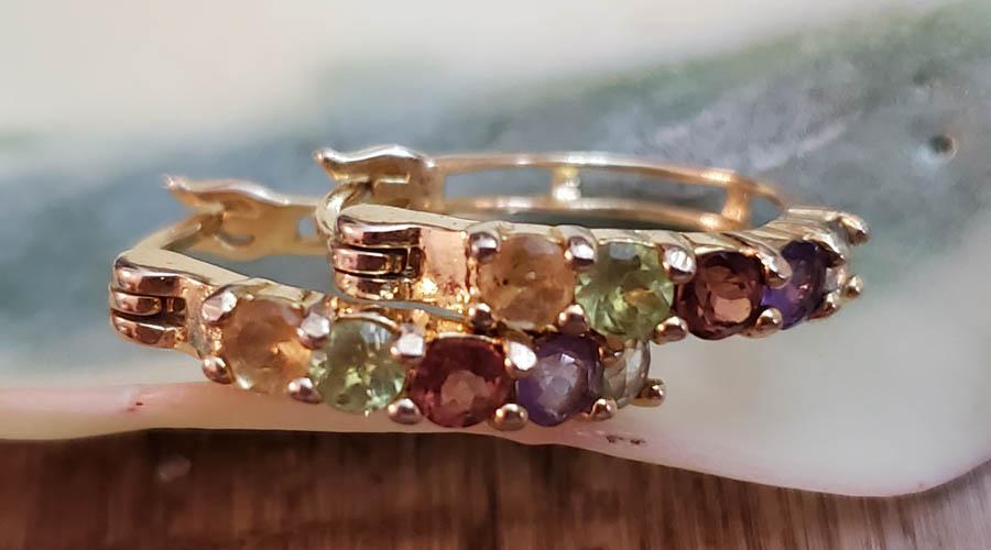 Sterling Silver Gemstone Earrings (1 of 4)