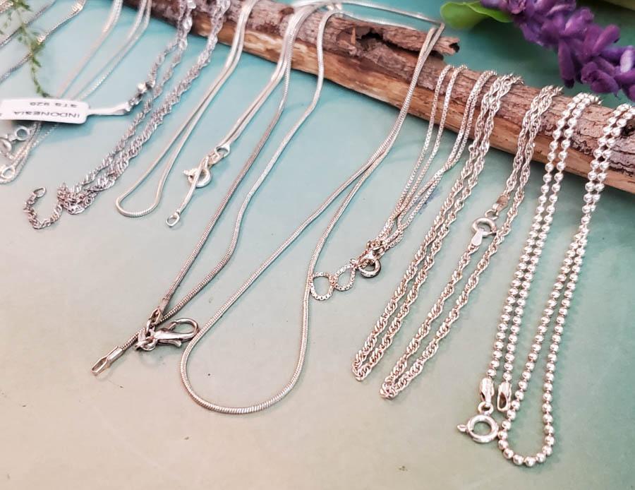 10pc Sterling Silver Chain Lot (1 of 4)