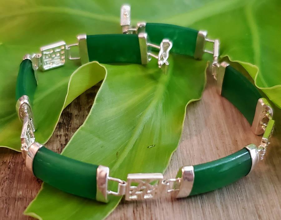 Sterling Silver Jade Bracelet (1 of 3)