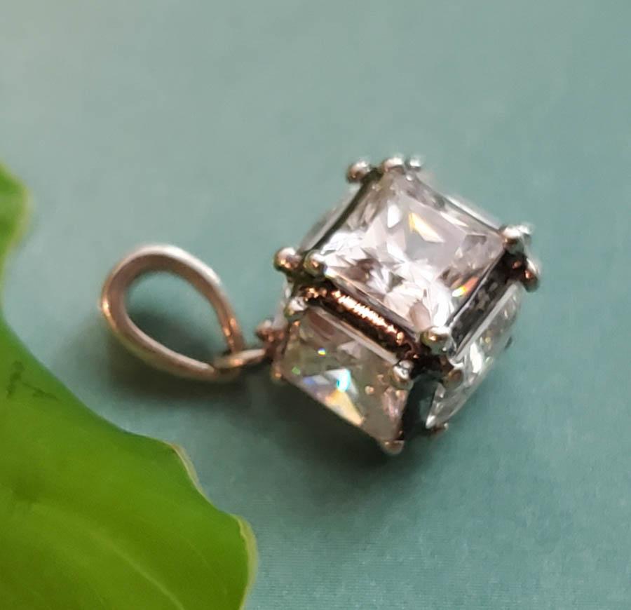 Sterling Silver Cube Pendant (1 of 4)