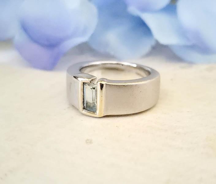 Two-Tone Sterling Silver Ring Sz 5 (1 of 5)