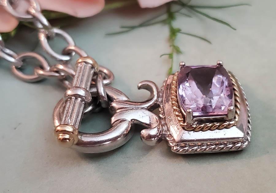 14k and Sterling Silver Amethyst Necklace (1 of 7)