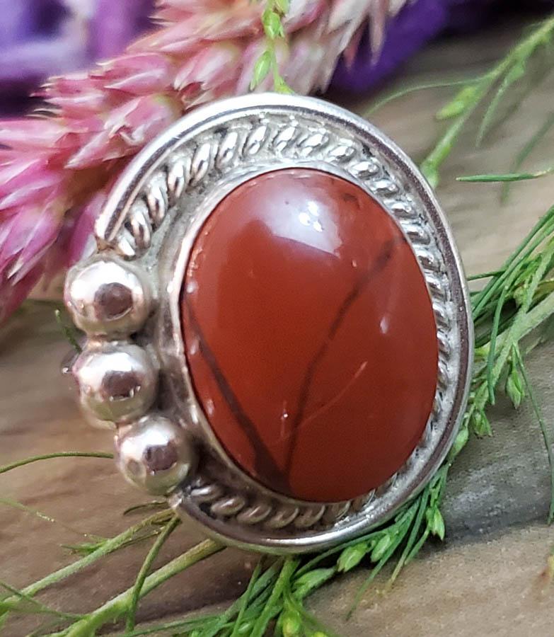 Native Jasper Sterling Silver Ring Sz 5.5 (1 of 5)