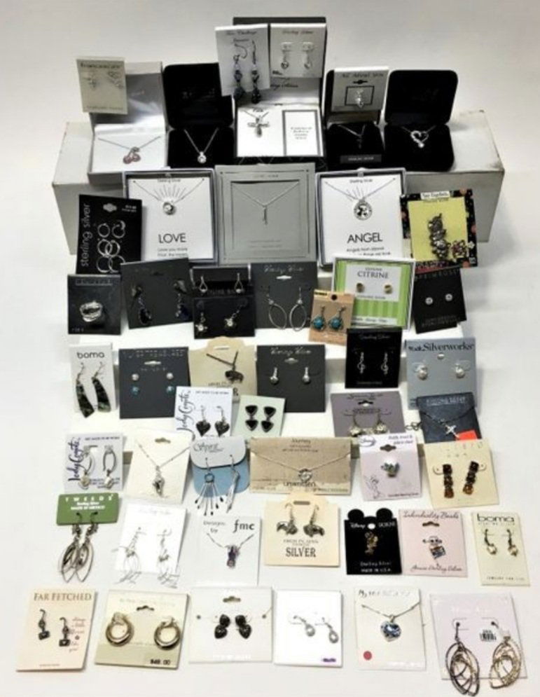 New 50 Piece Sterling Silver Jewelry 925 Lot (1 of 10)