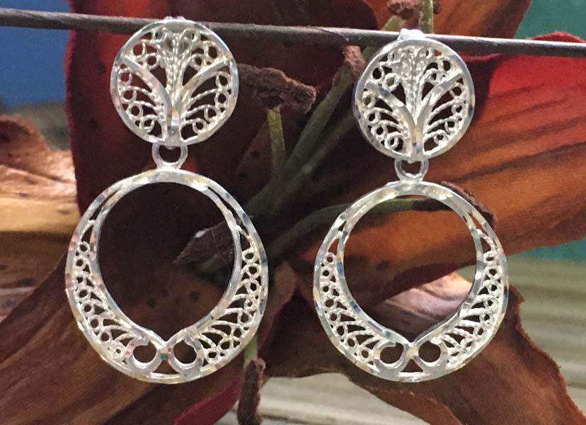 Sterling Silver Filigree Earrings (1 of 3)