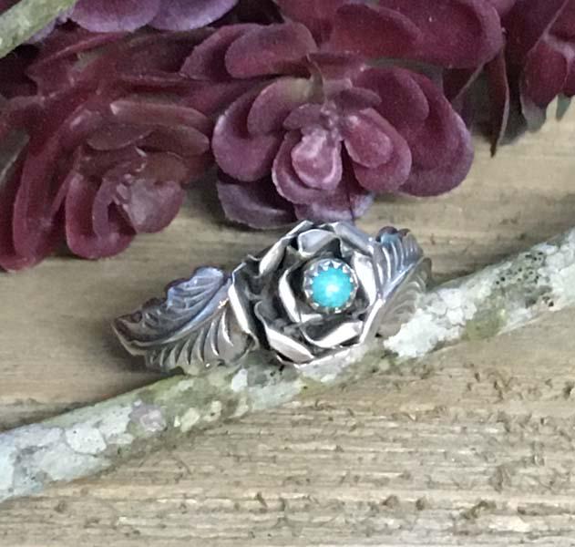 Vintage Sterling Silver Flower Ring Sz 6.25 (1 of 5)