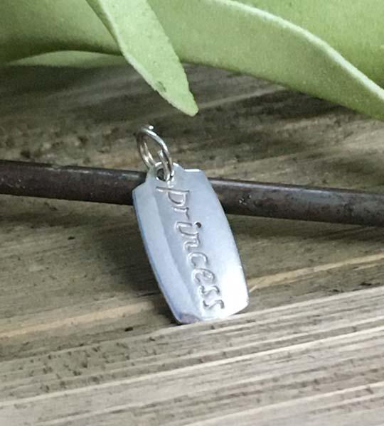 Signed Sterling Silver Princess Charm or Pendant (1 of 3)