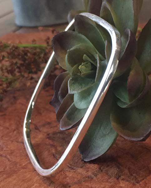 Sterling Silver Square Bangle Bracelet (1 of 5)