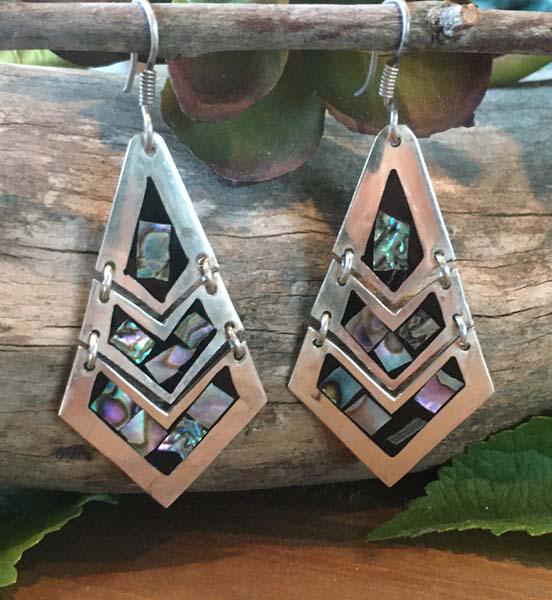 Sterling Silver Abalone Earrings (1 of 5)